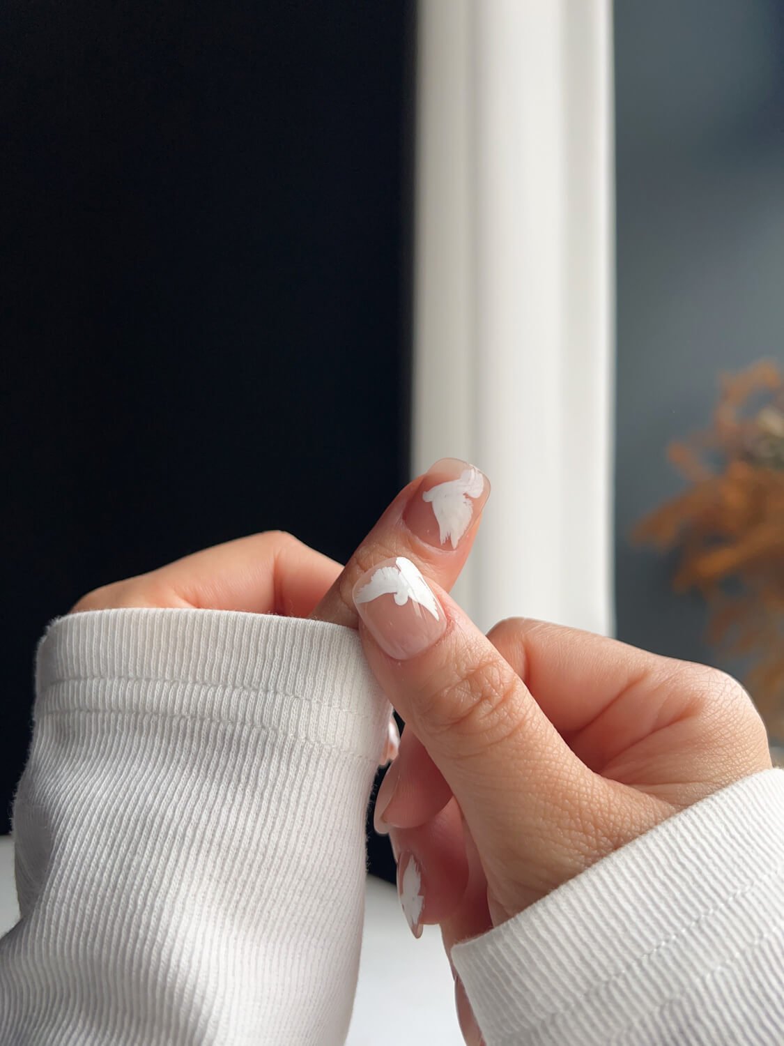 Hand Painted Echoes of Peace Reusable Press On Nails