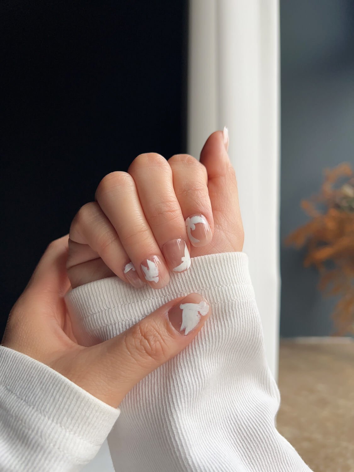 Hand Painted Echoes of Peace Reusable Press On Nails