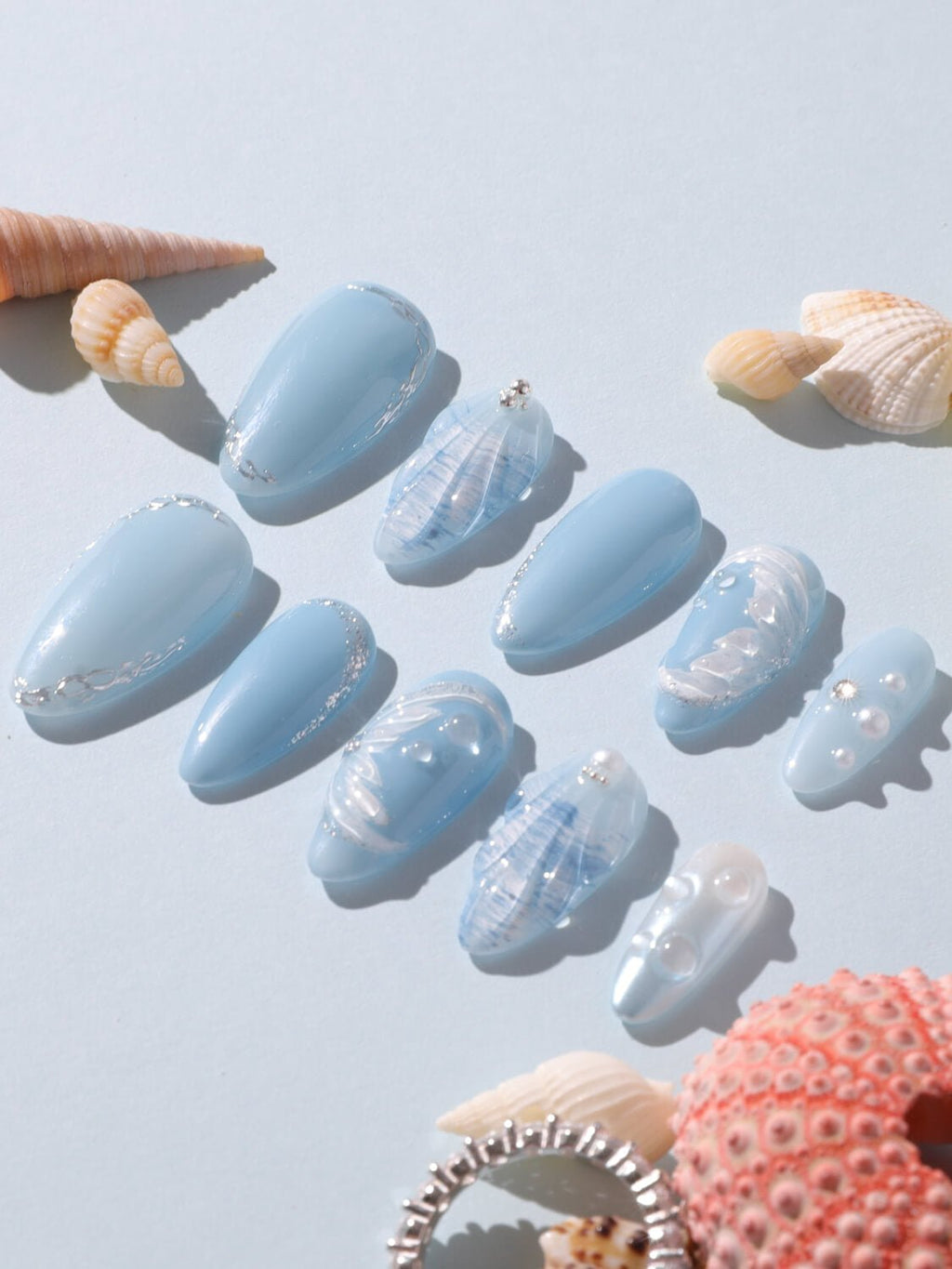 Mermaid Tale Reusable Press On Nails