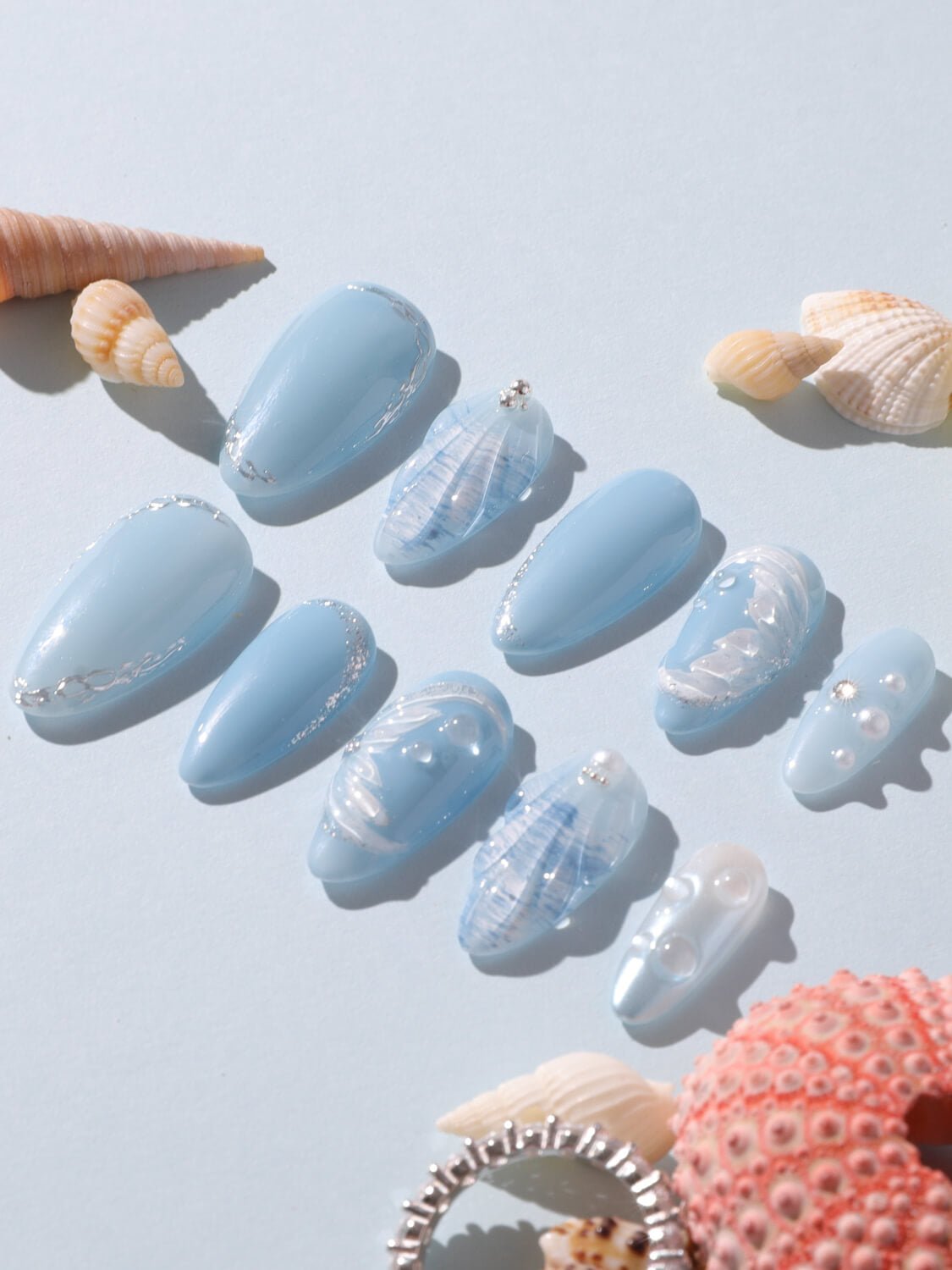 Mermaid Tale Reusable Press On Nails