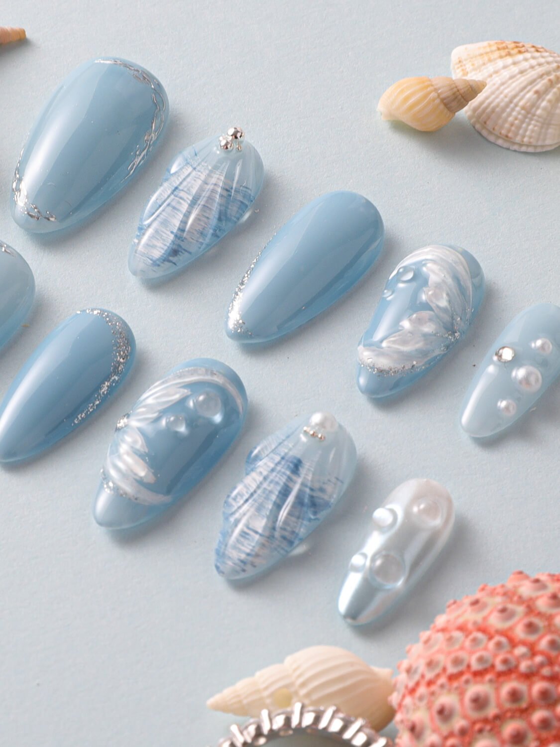Mermaid Tale Reusable Press On Nails