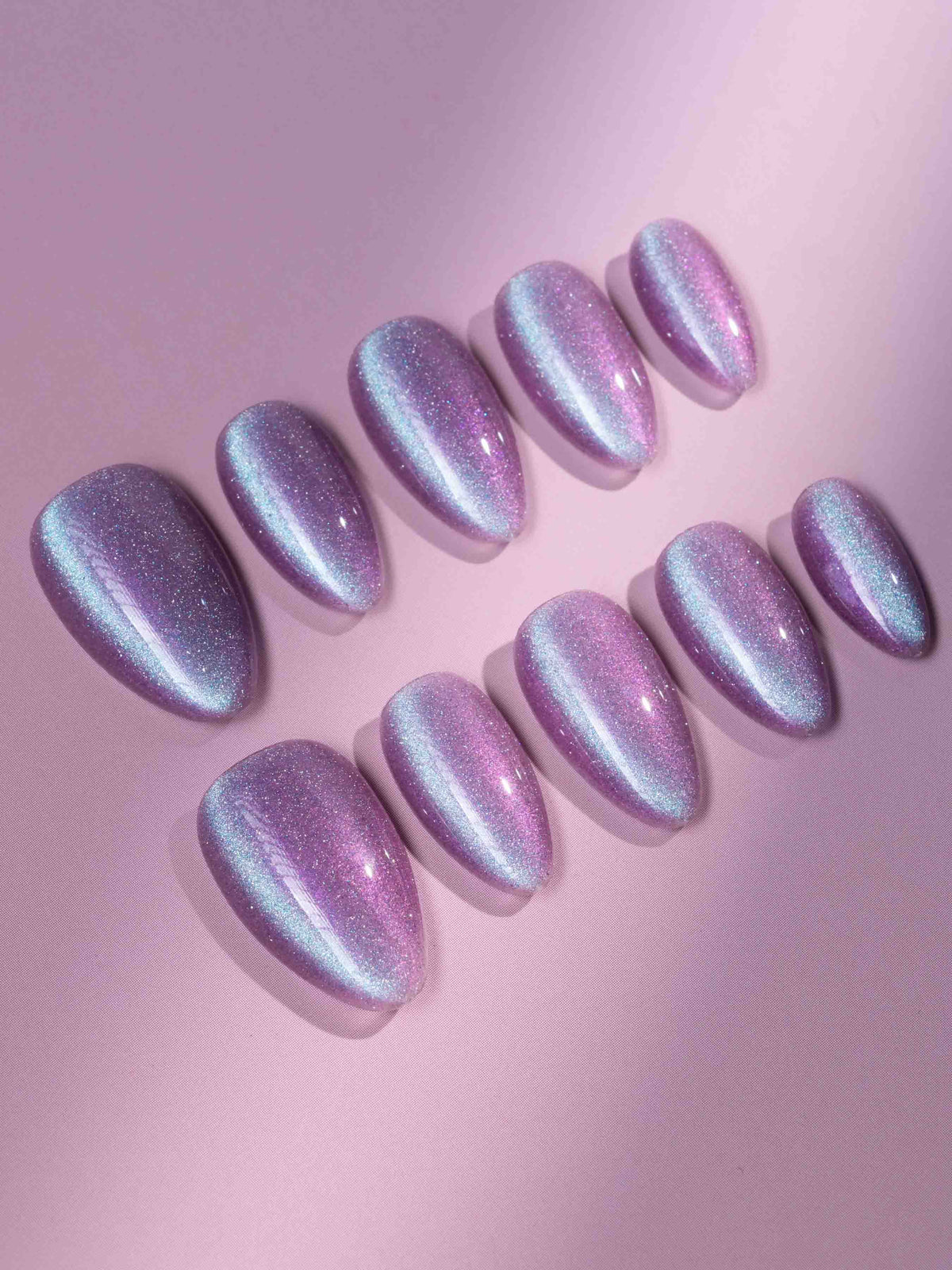 Purple planet Reusable Press On Nails