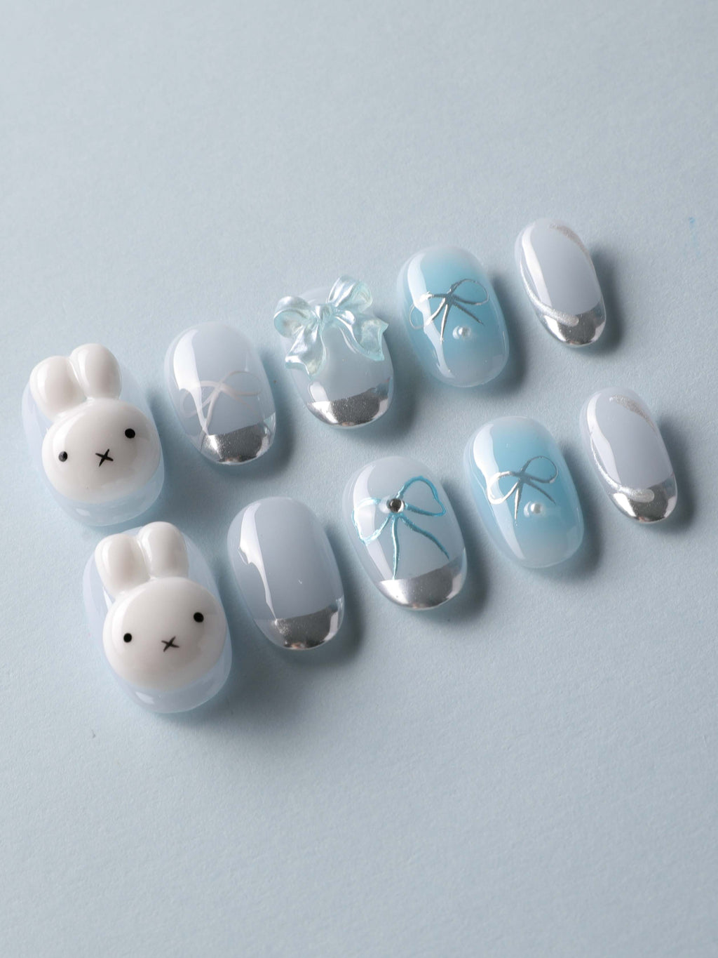 Miffy Summer Reusable Press On Nails
