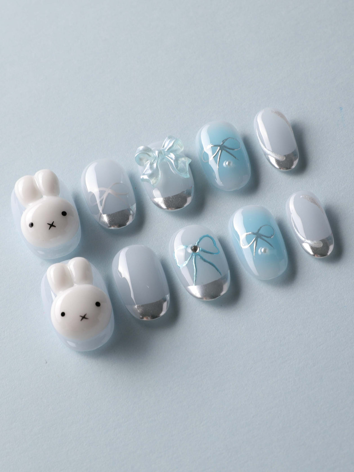 Miffy Summer Reusable Press On Nails