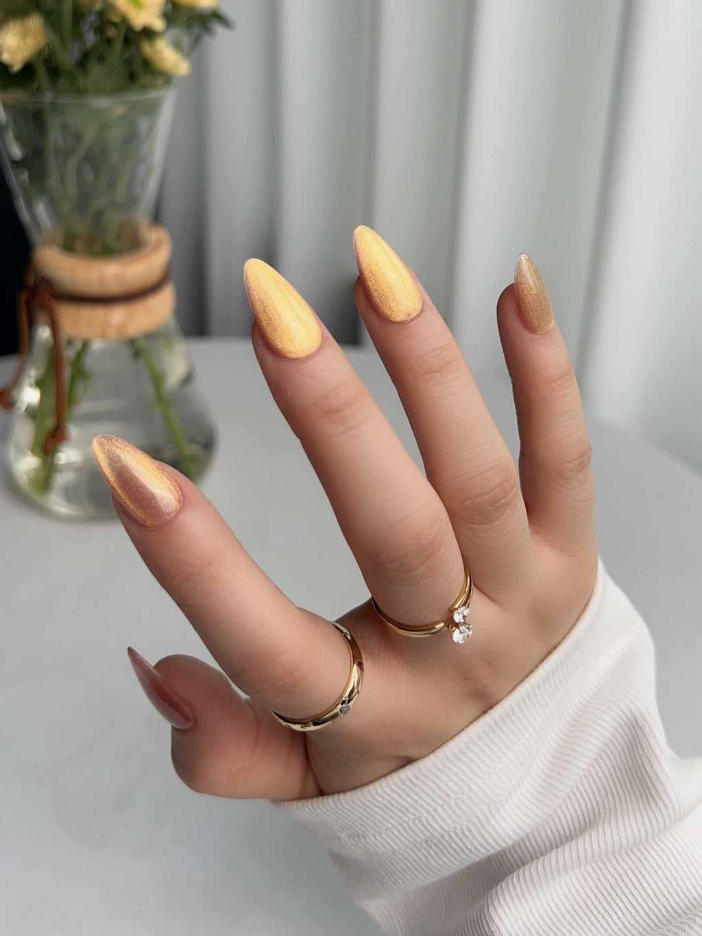 Aurora Flame Reusable Press On Nails