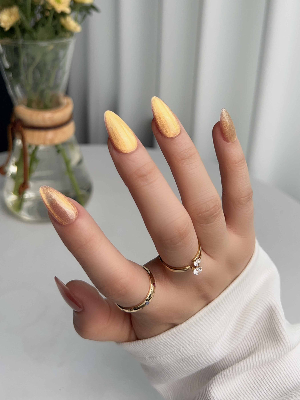 Aurora Flame Reusable Press On Nails