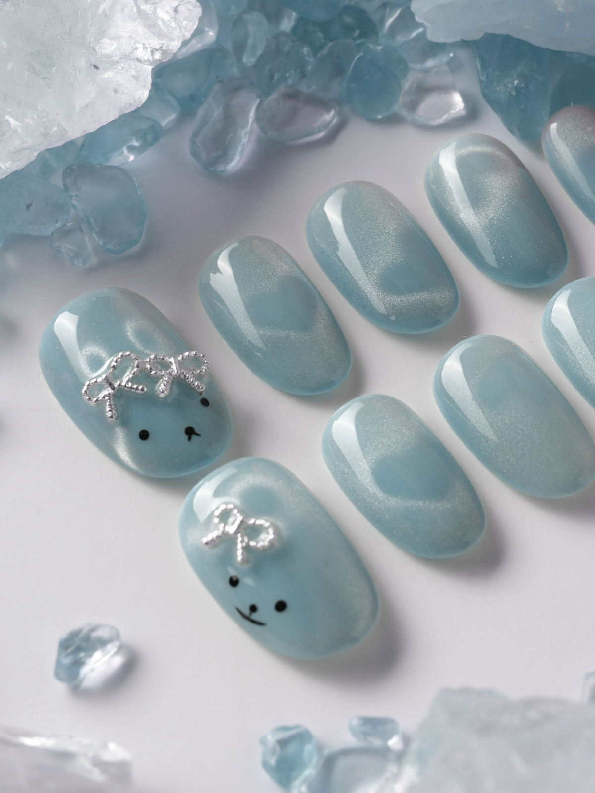 Thump Bunny_Macaron Reusable Press On Nails