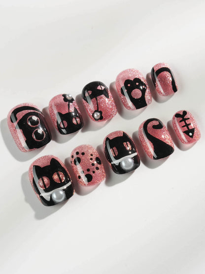 Night Prowler Reusable Press On Nails