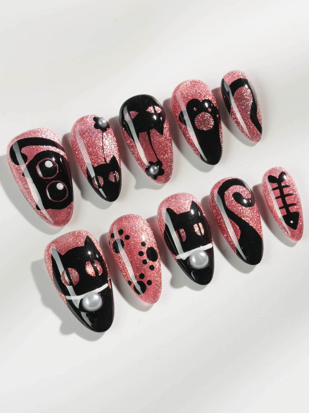 Night Prowler Reusable Press On Nails