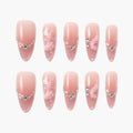 Blush Swan Reusable Press On Nails