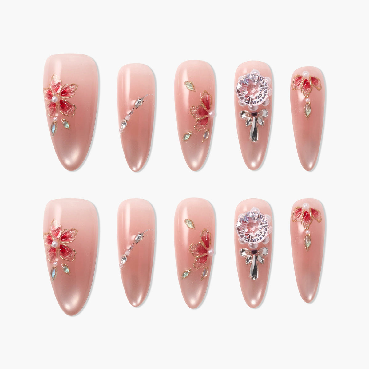 Rosette Aurora Reusable Press On Nails