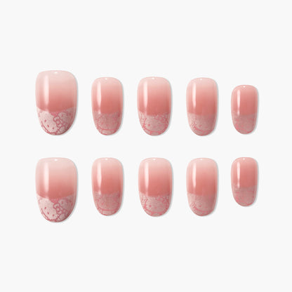 Rosy Whisper Reusable Press On Nails