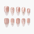 Crystal Lace Petals Reusable Press On Nails
