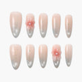 Silver Bloom Veil Reusable Press On Nails