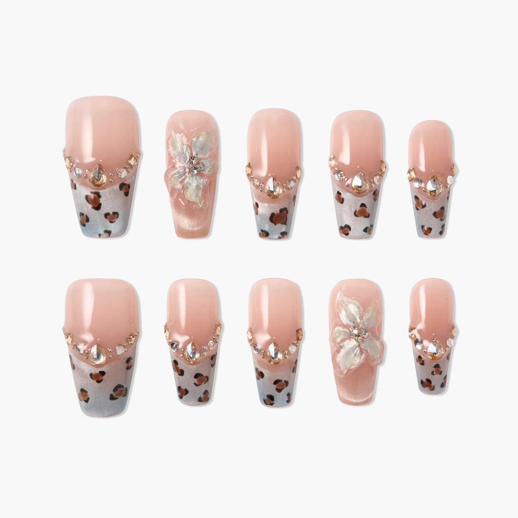Wild Bloom Reusable Press On Nails