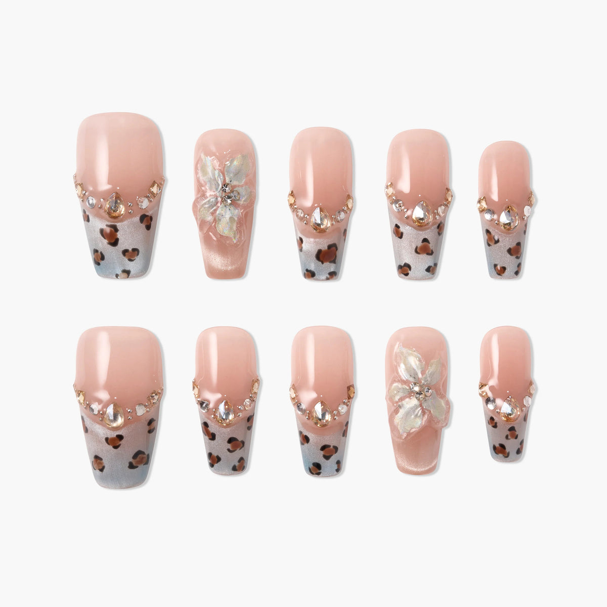 Wild Bloom Reusable Press On Nails