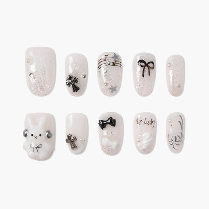 Moonlit Lucky Reusable Press On Nails