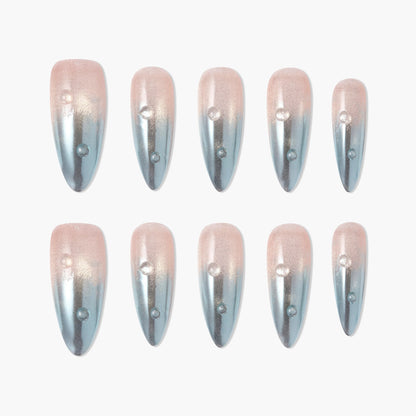 Moonlit Mist Reusable Press On Nails
