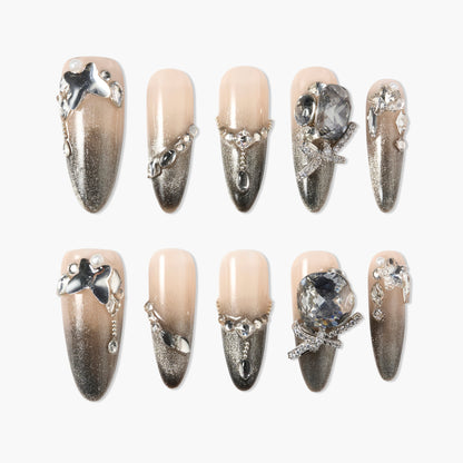 Starlight Dance Reusable Press On Nails