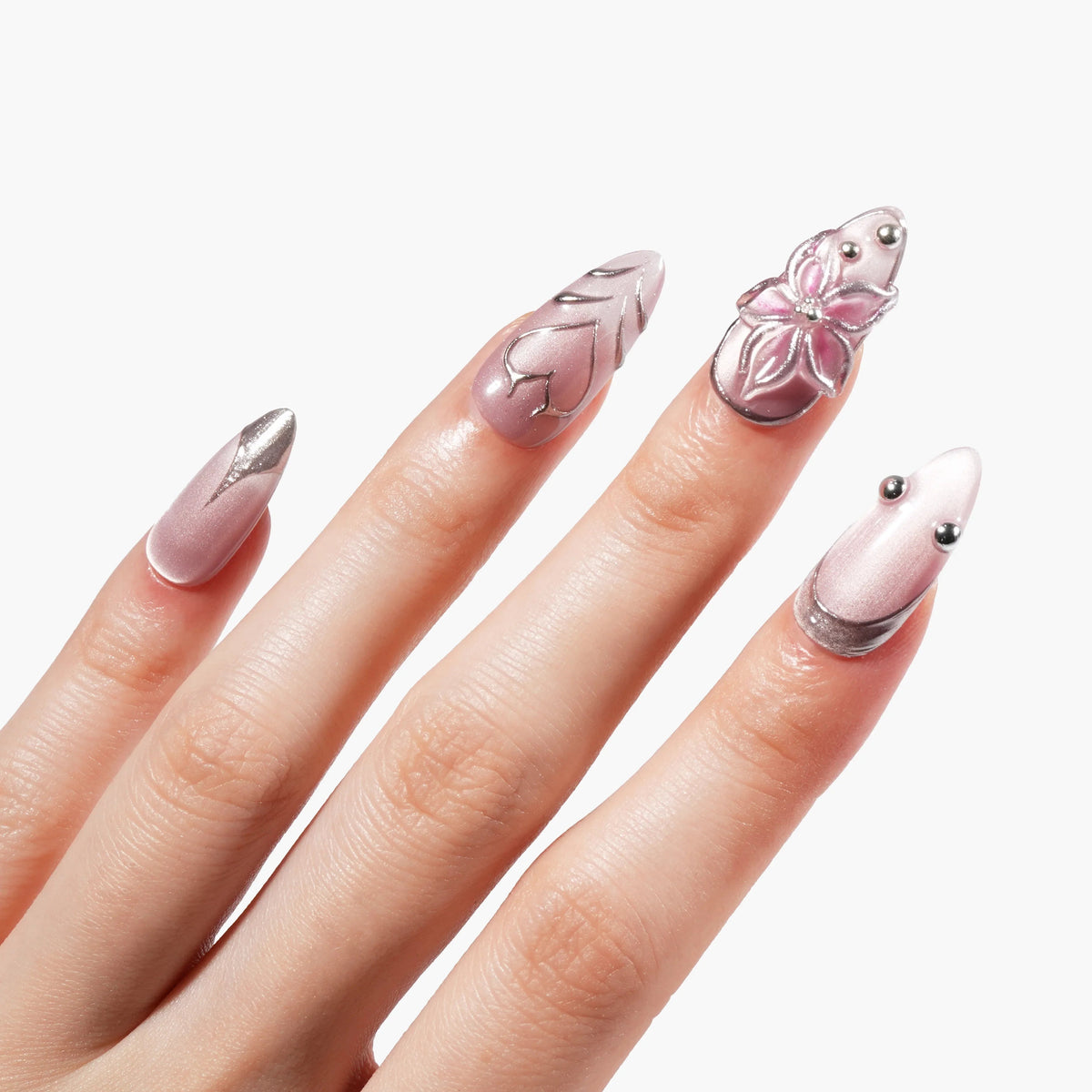Blushing Petal Muse Reusable Press On Nails