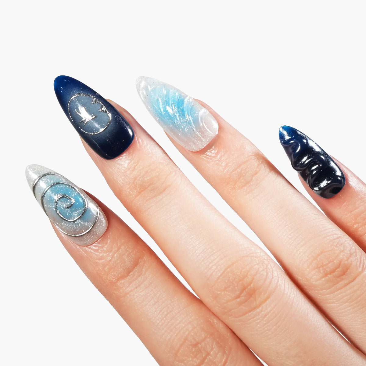 Frozen Constellation Reusable Press On Nails