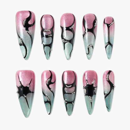 Cosmic Flux Reusable Press On Nails