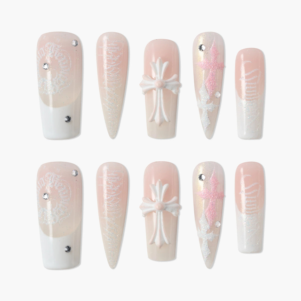 Ivory Covenant Reusable Press On Nails