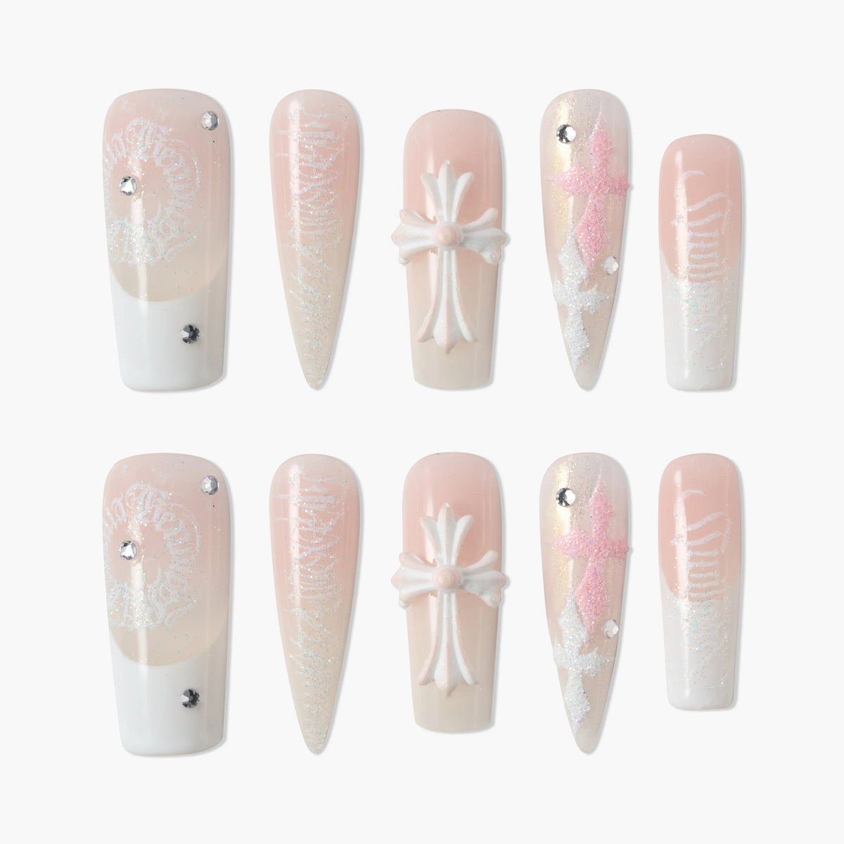 Ivory Covenant Reusable Press On Nails