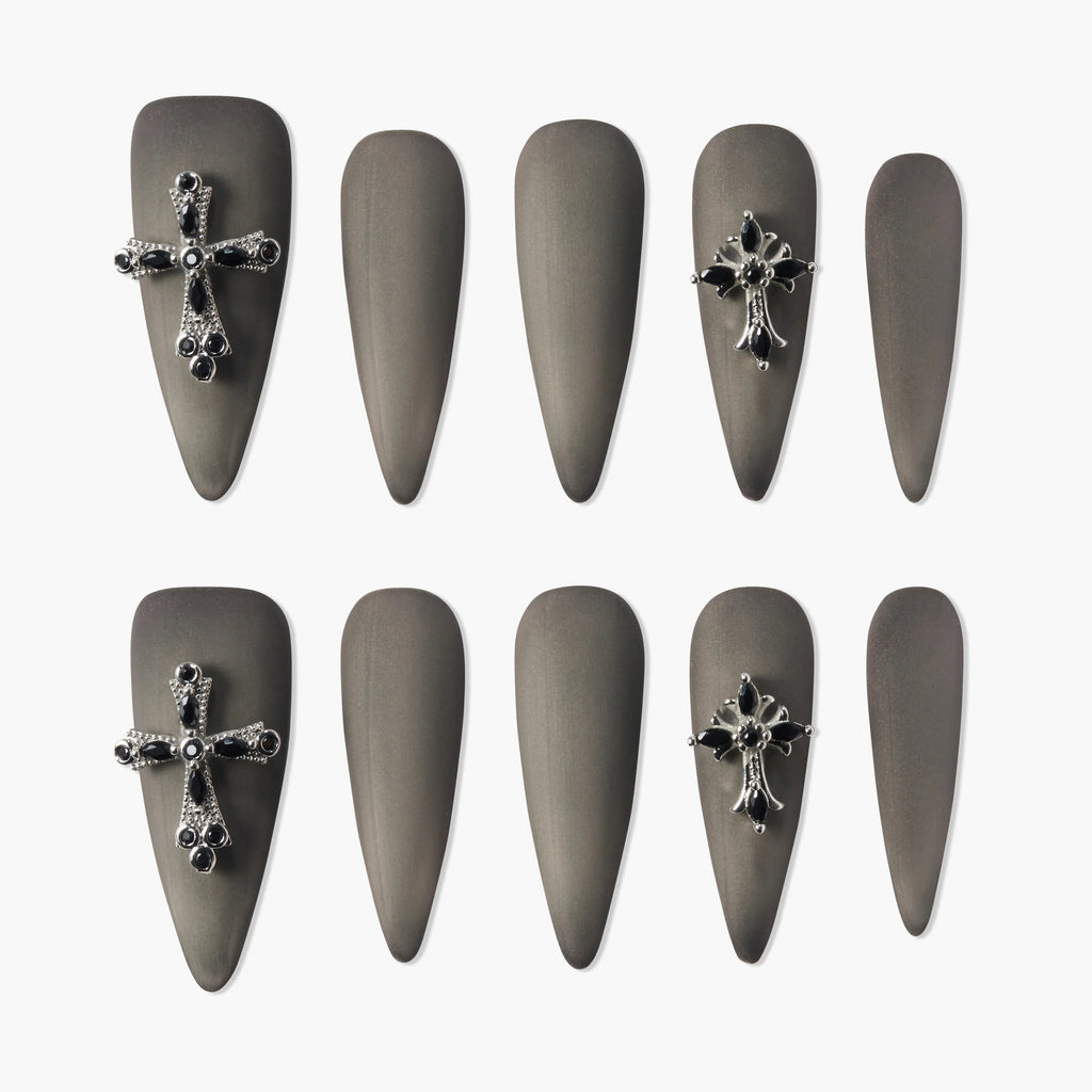 Obsidian Creed Reusable Press On Nails