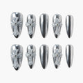 Silver Covenant Reusable Press On Nails