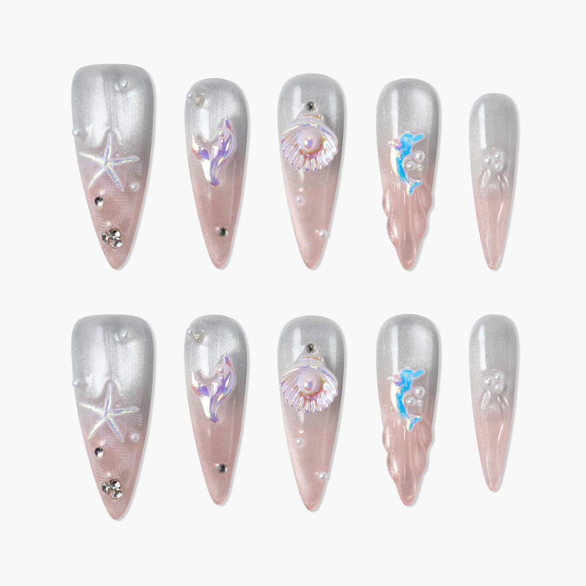 Opaline Cove Reusable Press On Nails
