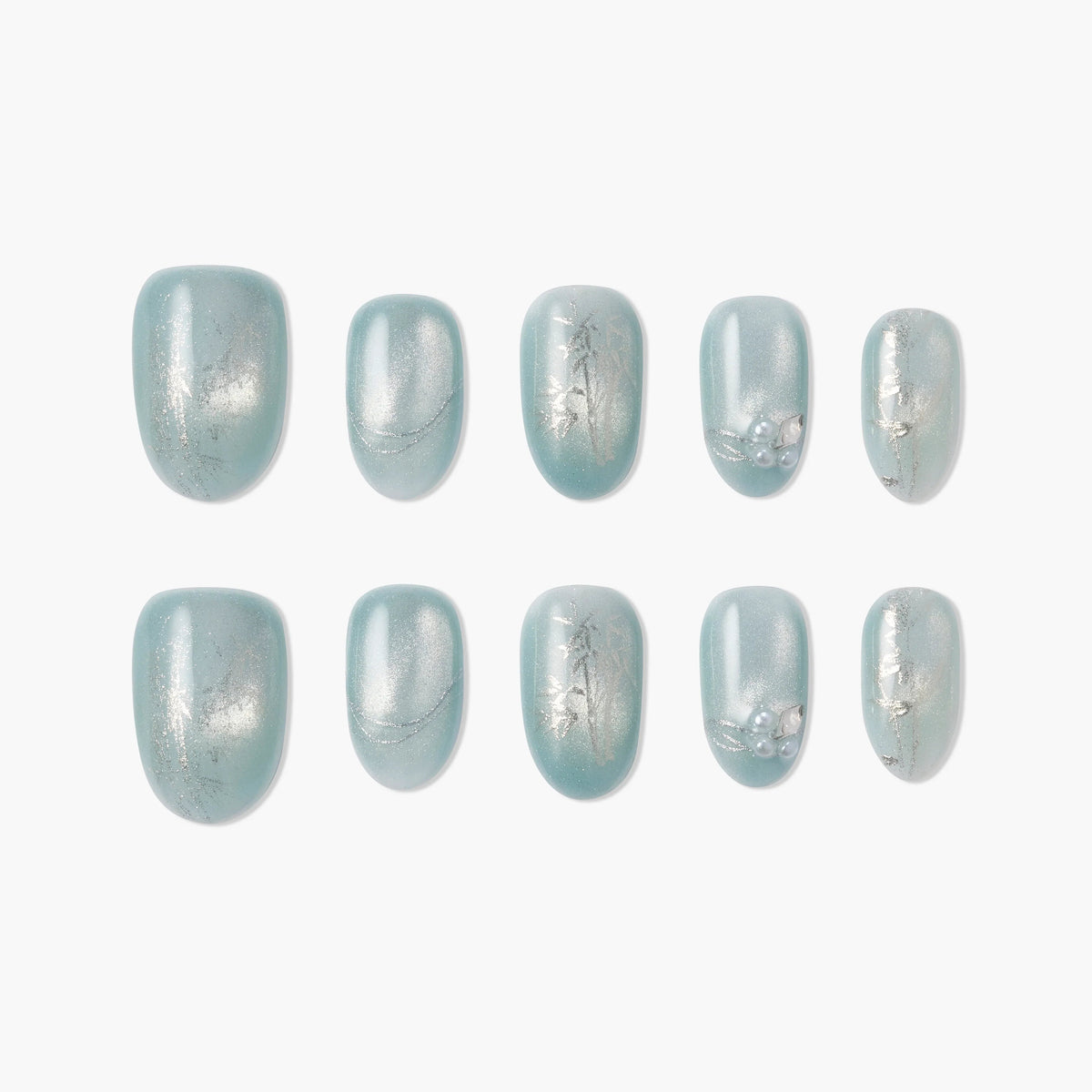 Mist Sage Whisper Reusable Press On Nails
