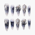 Moonlit Butterfly Heirloom Reusable Press On Nails