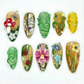 Enchanted Forest presson nails 3D Mushroom Fairy Nail Art Nature Inspired Press Ons3D