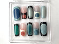 Classic French Tip Press On Nails, Sophisticated Square French Nail Art, Custom