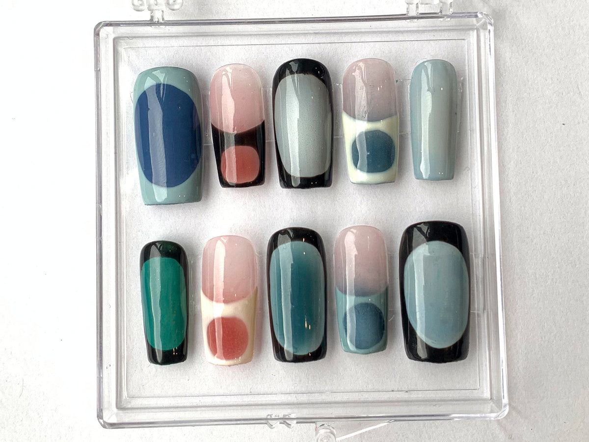 Classic French Tip Press On Nails, Sophisticated Square French Nail Art, Custom