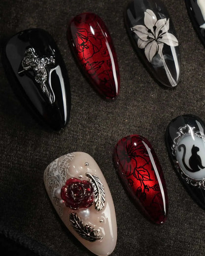 Dark Fairytale Reusable Press On Nails