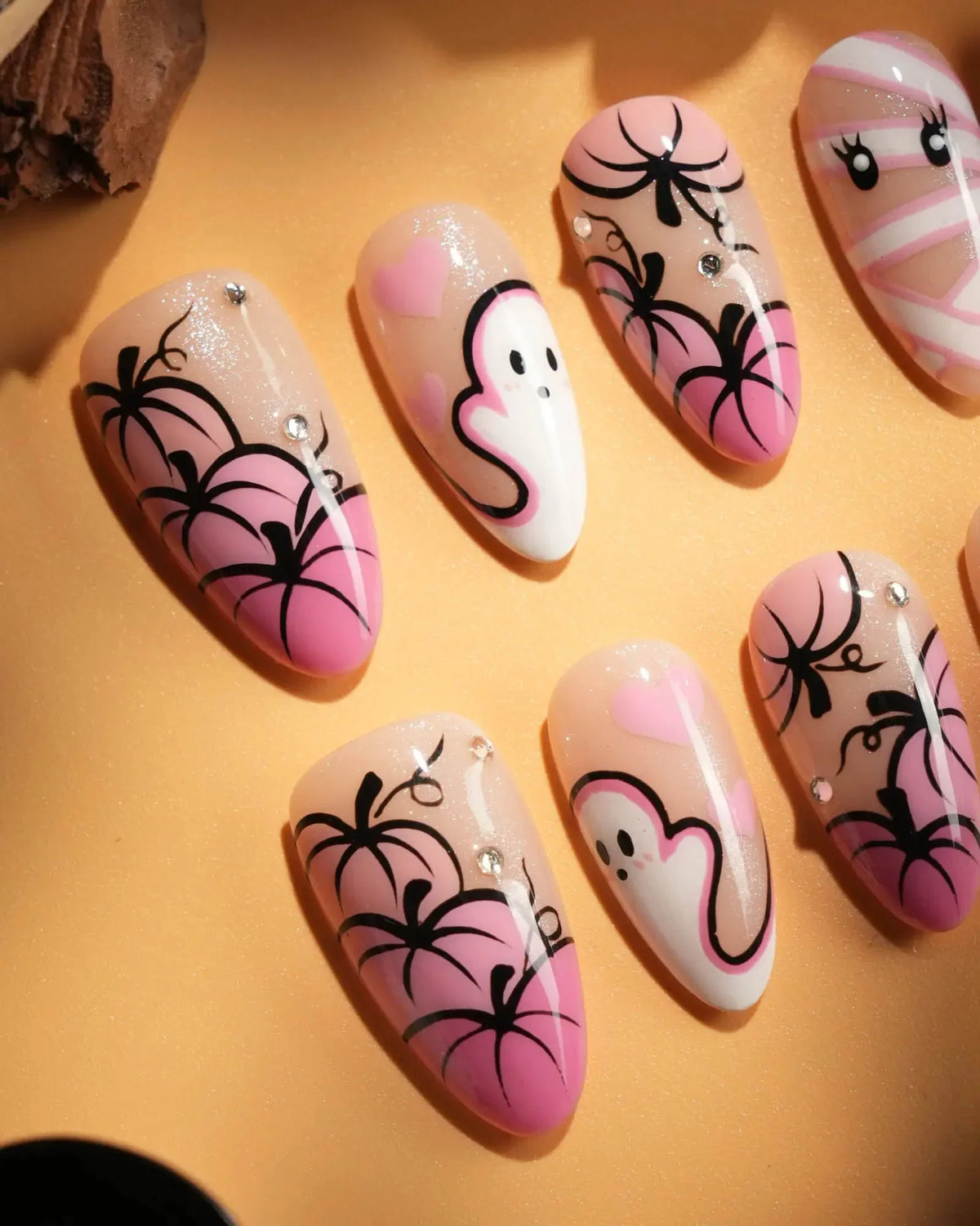 Boo Barbie Reusable Press On Nails