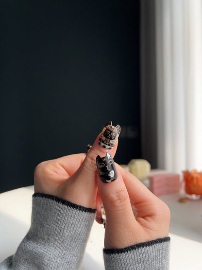 Gayer Anderson Cat Reusable Press On Nails