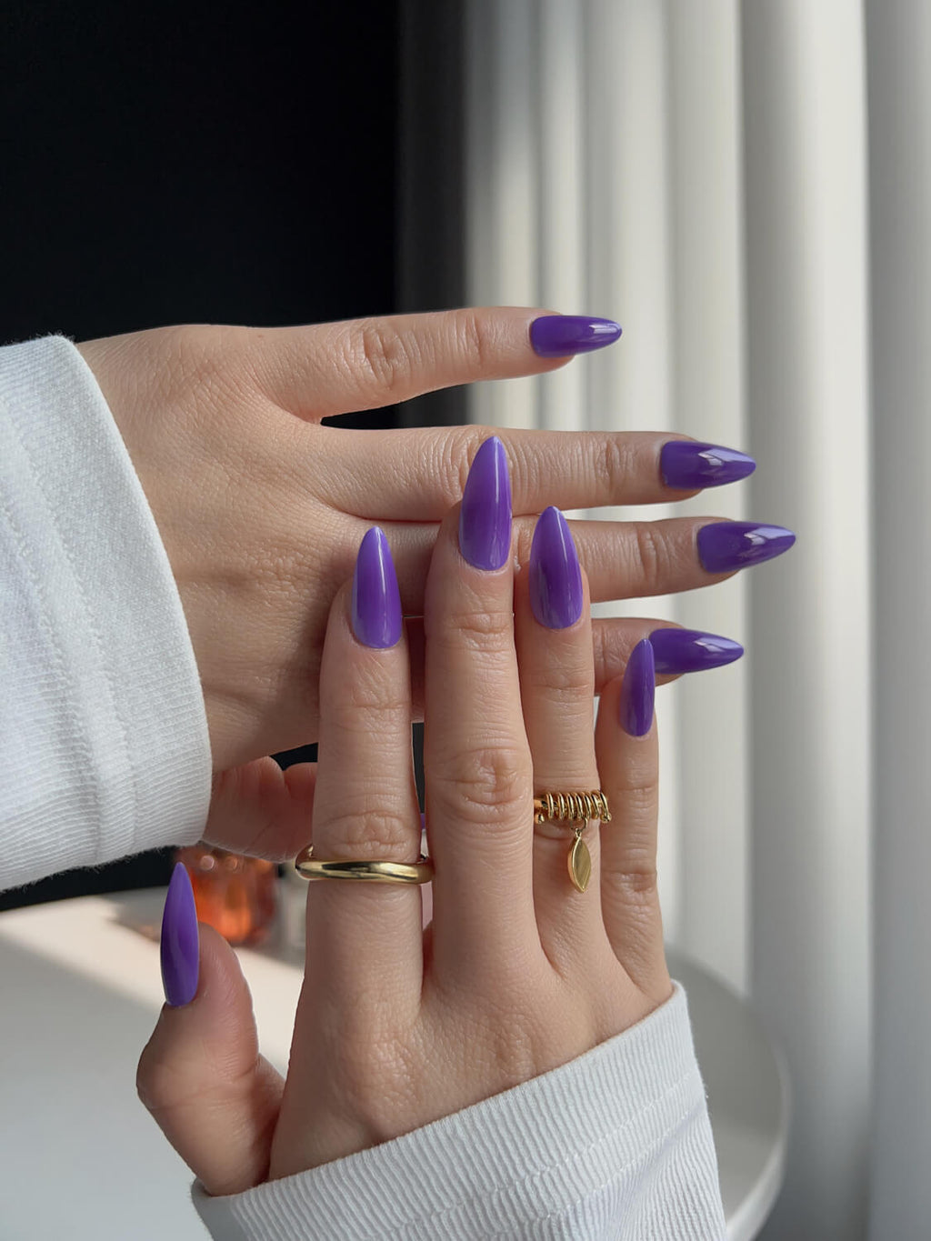 Vintage Purple Reusable Press On Nails