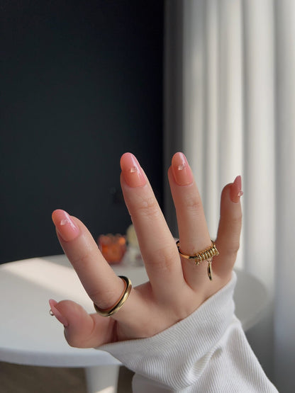 Peach Soda Reusable Press On Nails