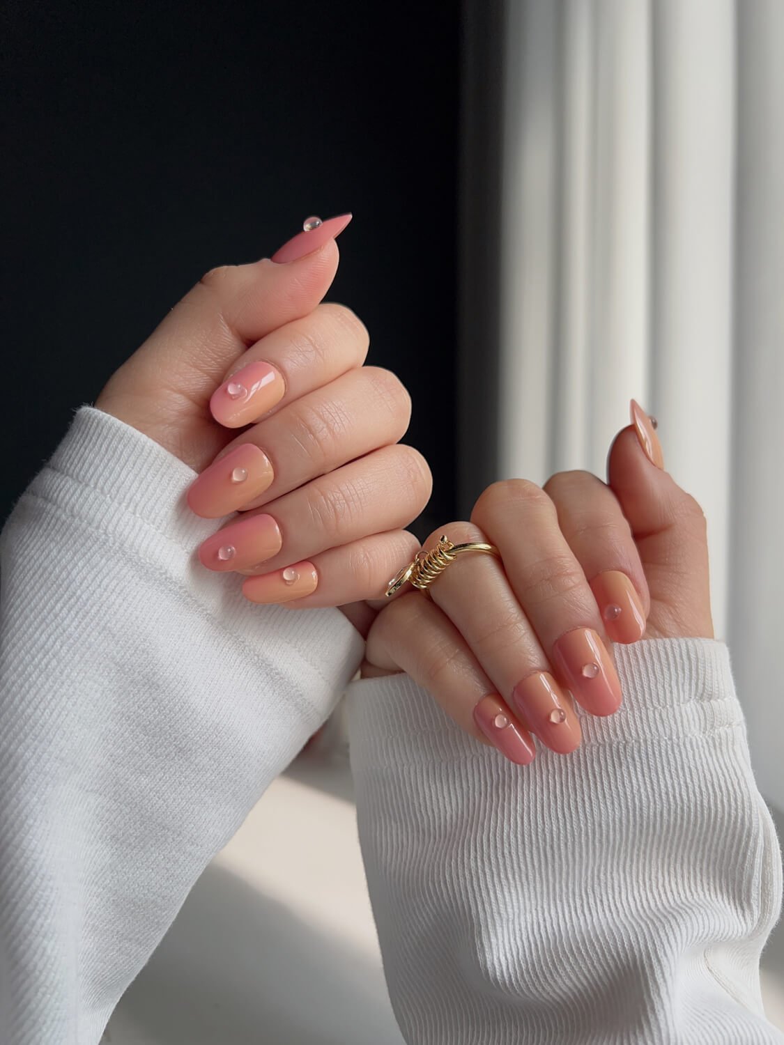 Peach Soda Reusable Press On Nails