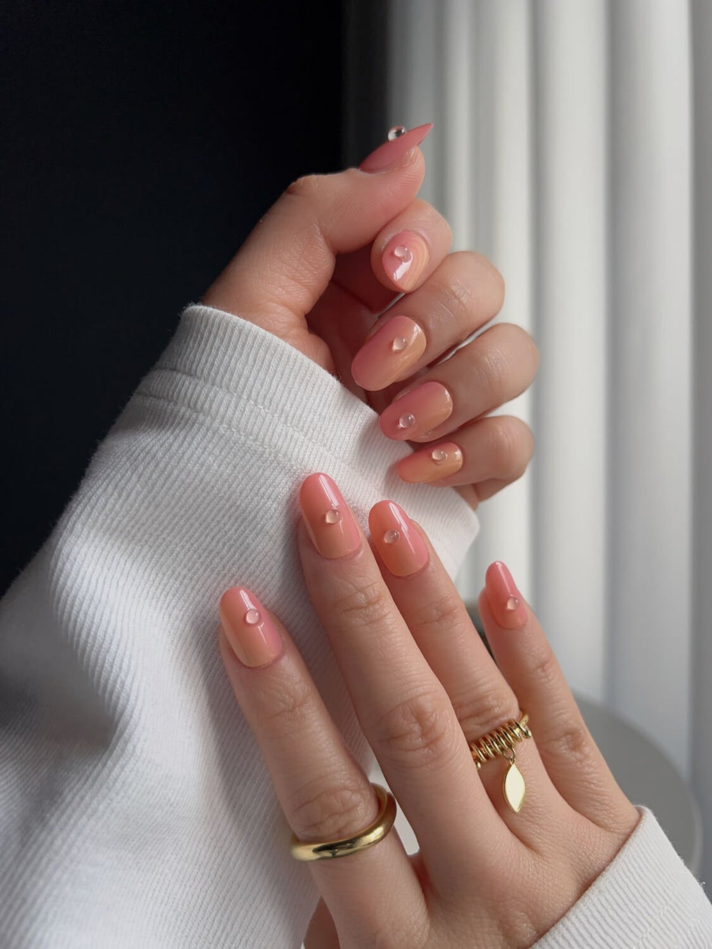 Peach Soda Reusable Press On Nails