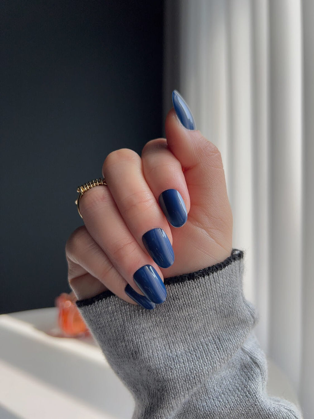Cobalt Blue Reusable Press On Nails