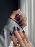 Cobalt Blue Reusable Press On Nails