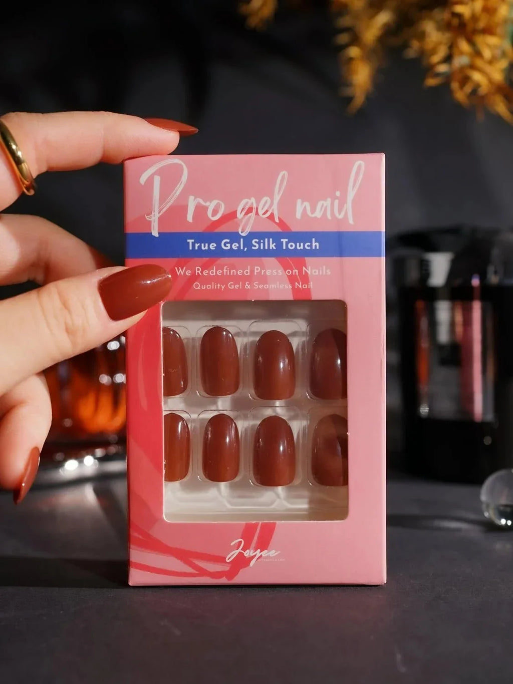 Rich Chocolate Reusable Press On Nails