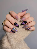 Purple Frost Reusable Press On Nails