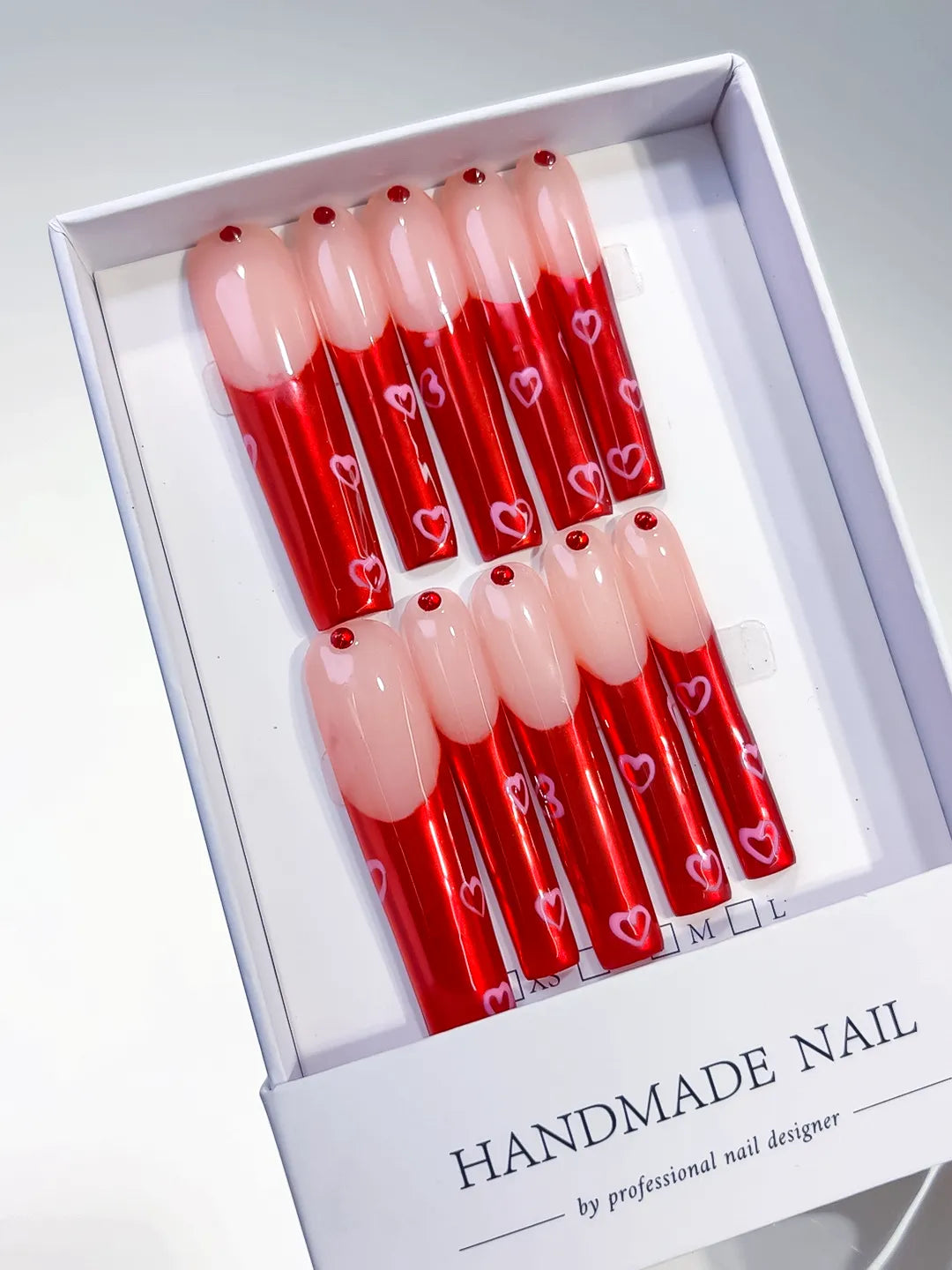 Long Nude Red Square Solid color Rhinestone