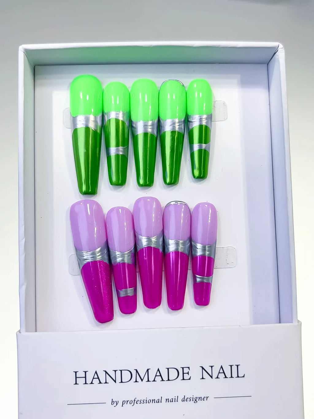 Long Green Purple Coffin Abstract