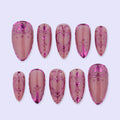 Chrome Empress Purple Handmade Press On Nails
